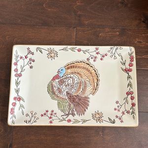 Eli & Ana Turkey print Ceramic Platter New